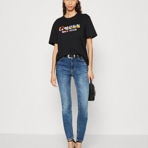 Guess Women's 1981 Mid-Blue Skinny Jeans
